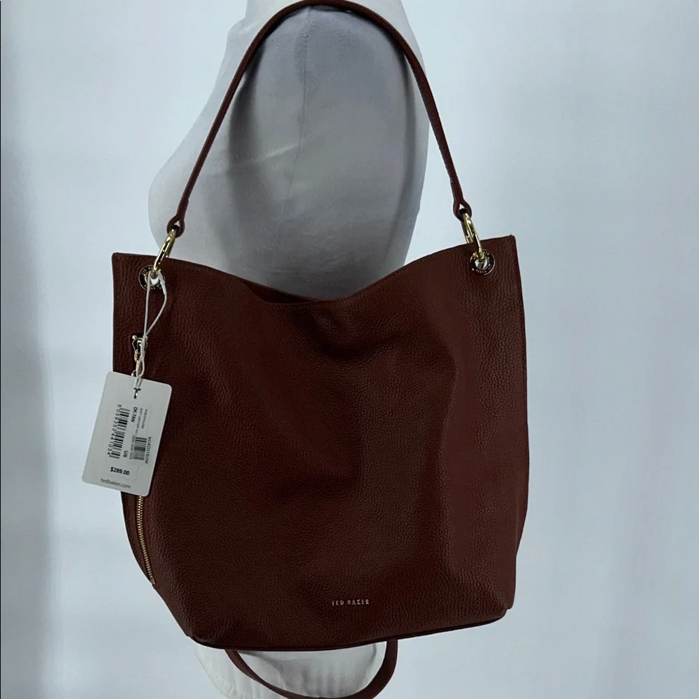 Ted Baker Rich Brown Shoulder Bag Leather Bag - Picture 3 of 11